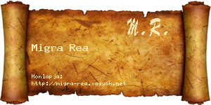 Migra Rea névjegykártya